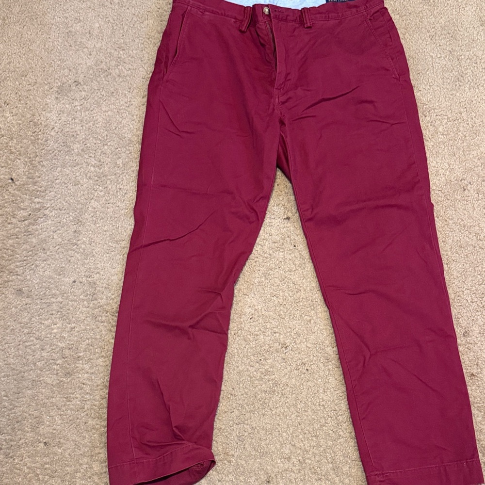 Polo by Ralph Lauren Wine Red Stretch Chinos 34x30